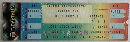 Deep purple bogus - deep, biglietto