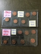 EURO ITALIA , GIRO 1 CENTESIMO EURO DAL 2002 AL 2017,come Da Foto