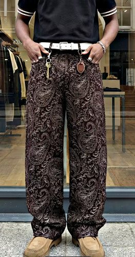 Jeans vintage stampa paisley - jeans,