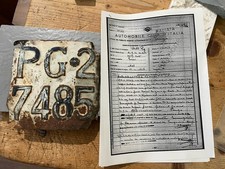 Targa Originale Per Guzzi GTV 1946 Da Collezione