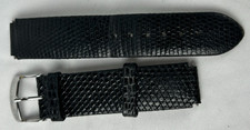 Philip Stein Teslar Black Genuine Lizard Leather Watch Band With Storage Case