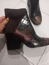 ETTORE  LAMI  STIVALETTI  N 36 VERA PELLE  PATCHWORK 