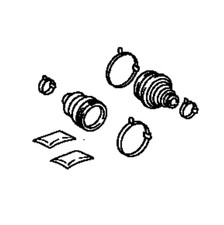 Kit scarpone albero motore anteriore interno e fuoribordo ricambi originali T...