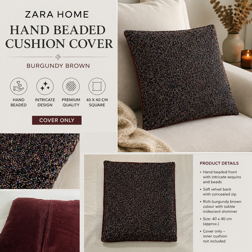 Zara home cuscino con perline - zara,