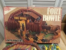 PLASTICO ATLANTIC 513 FORT BOWIE INCOMPLETO CON SCATOLA ORIGINALE SCALA 1/32