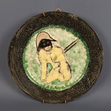 Piatto Artistico Arlecchino D’appesa Porcellana Pagnossin Treviso Italy Vintage