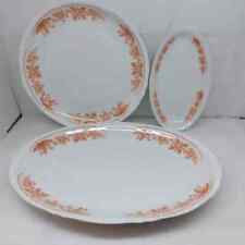 RICHARD GINORI DECORO FLOREALE ROSSO MARRONE 3 PIATTI PORTATA