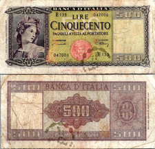 Italy 500 lire 1947 pick - italy, 80a