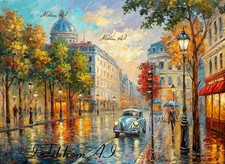 Quadro arte digitale paesaggio