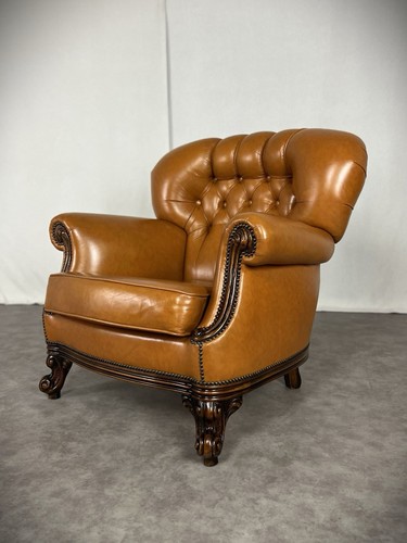 Poltrona chippendale pelle - poltrona, in