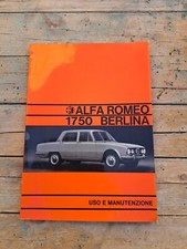 ALFA ROMEO 1750 BERLINA LIBRETTO USO E MANUTENZIONE