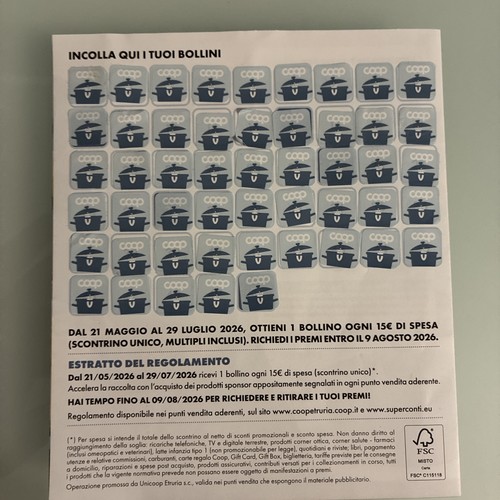 Lotto bollini punti coop - lotto,