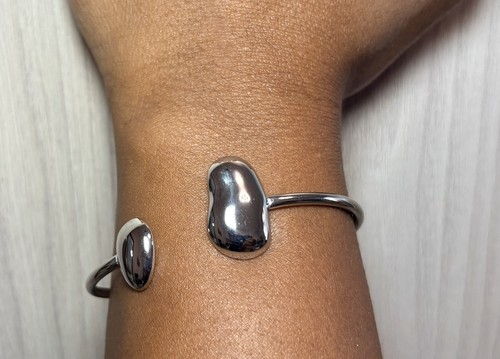 Bracciale rigido argentato - bracciale,