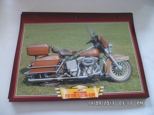 Carte fiche moto - moto, harley
