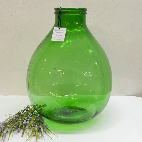Damigiana vetro verde - damigiana, bocca