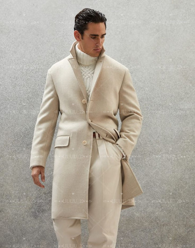 Cappotto uomo beige - , elegante