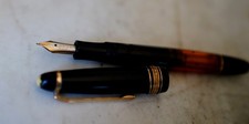 PENNA MONTBLANC MASTERPIECE A PISTONE ANNI 1950 - PENNA IN ORO MASSICCIO 14C