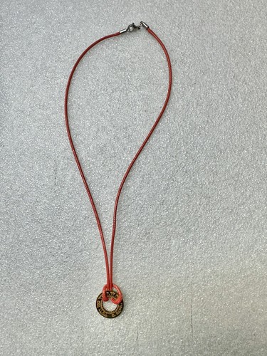 Collana pelle con ciondolo - con,