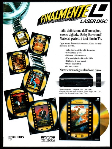 Pubblicità philips laserdisc - philips,