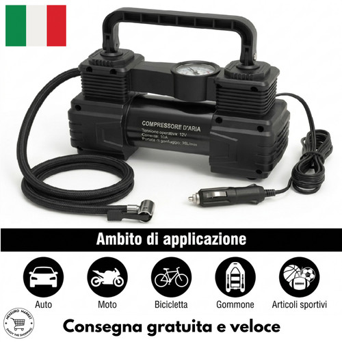 Compressore aria portatile - portatile, 12v