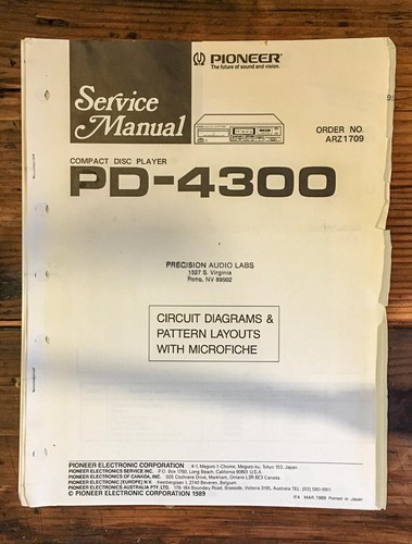 Pioneer 4300 lettore - pd-4300,