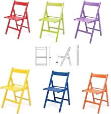 buiani 6 sedie Colorate Sedia in Legno Verniciato richiudibile per Campeggio cas