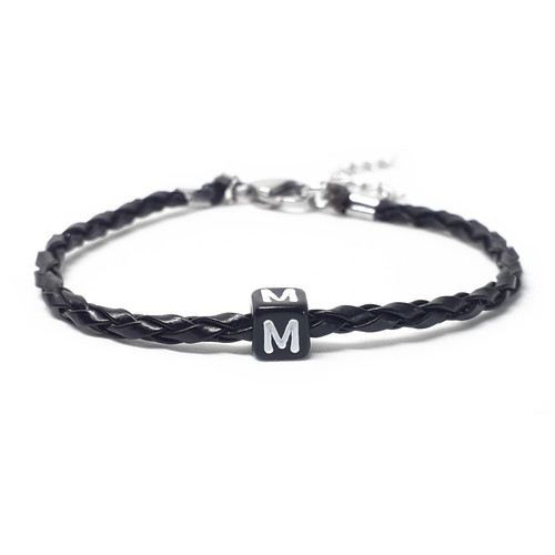 Bracciale con lettera - lettera, iniziale