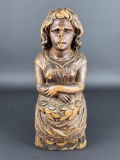 Antica Statua In Legno Figura