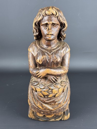 Antica statua legno figura - antica, in