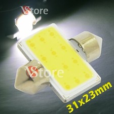 2 LED Siluro 31mm COB SMD 12 Chip BIANCO Lampade Luci Lampadine Interno Targa