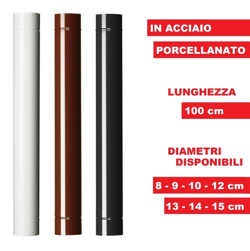 Tubo diritto 100 acciaio - tubo,
