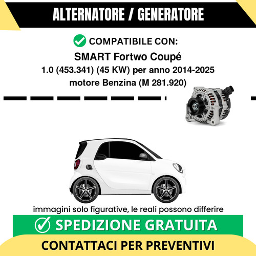 Alternatore smart fortwo - alternatore,