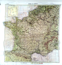 Foulard d'évasion France 1944 RAF,  para, pilote, commando réédition carte WW2