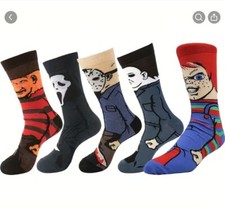 5 Paia Ca!ze Horror Movie - Tg Unica 7-10 - Spediz.Incl 