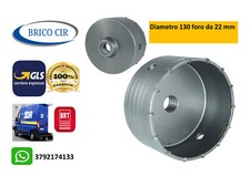 FRESA CAROTATRICE A TAZZA 130 MM PER MURO FRESE PIETRA CALCESTRUZZO CEMENTO