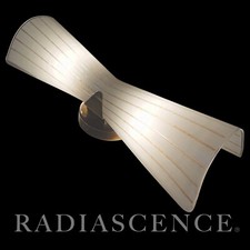 LIGHTOLIER ATOMIC MODERN BOWTIE SLAG GLASS SCONCE ARCHITECTURAL WALL Lamp 1950's