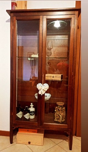 Vetrinetta legno 4 ripiani - vetrinetta,