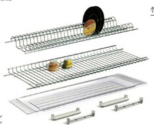 KIT SCOLAPIATTI COLAPIATTI CROMATO A INCASSO 56-76-86 CM PER PENSILE DA 60-80-90