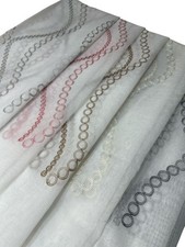 Coppia Tende Arredo Per Interni Casa Con Anelli Trasparenti 140x280 cm Eleganti