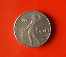 50 LIRE 1990 ERRORE - EVIDENTE