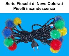 Luci di Natale Fiocchi di Neve  Colorati Piselli Incandescenza Vintage U119