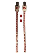 Cinghie Fermapiedi Pedali Bici Corsa Epoca Eroica Vintage Bianco-Rosso COLNAGO