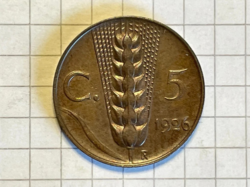 Iii 5 centesimi 1926 - -,