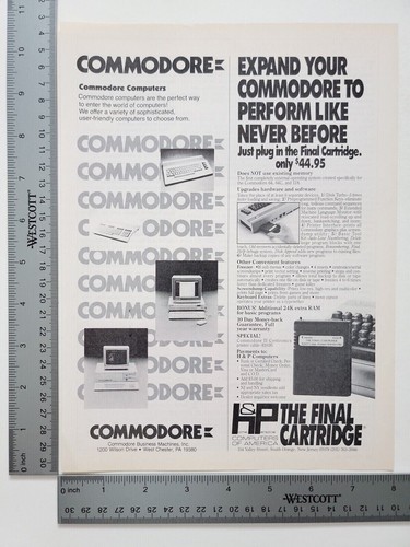 Final cartridge commodore - cartridge,