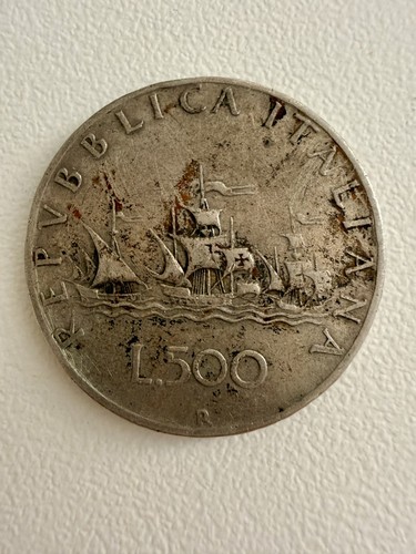 Moneta 500 lire caravelle - moneta,