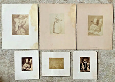 6 FOTOGRAFIE color seppia dei PRIMI '900 riproduzione di QUADRI ANTICHI