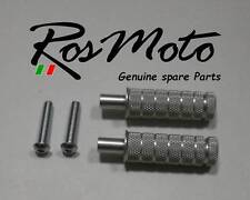 COPPIA POGGIAPIEDI RICAMBIO PEDANE ARRETRATE ROSMOTO COLORE ALLUMINIO 