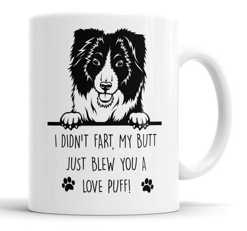 Border collie mug - collie, butt