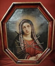Antico dipinto olio su tela