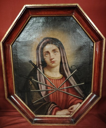 Antico dipinto olio tela - antico,